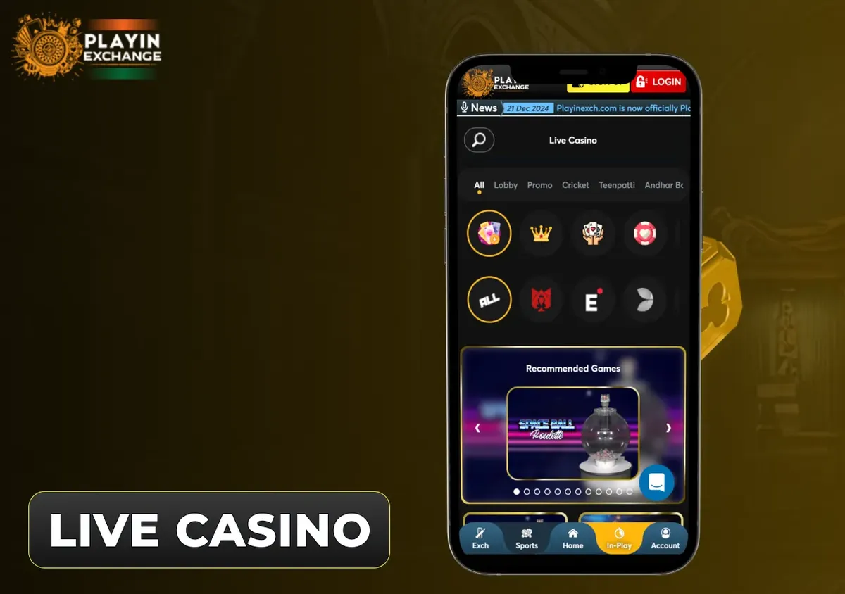 Playinexch Live tables interface illustration